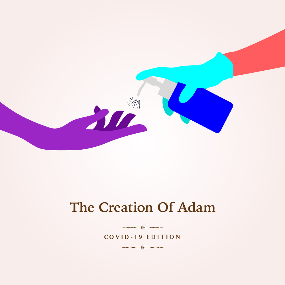The Creation of Adam: Covid Edition